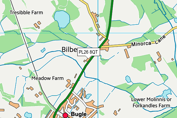 PL26 8QT map - OS VectorMap District (Ordnance Survey)