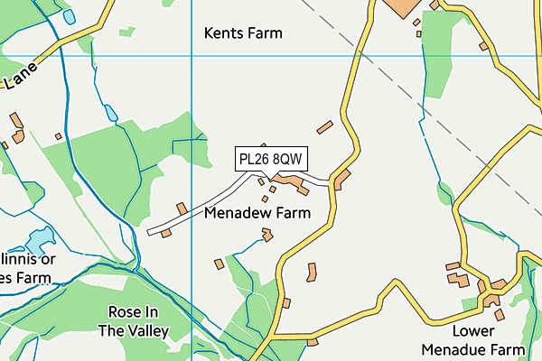 PL26 8QW map - OS VectorMap District (Ordnance Survey)