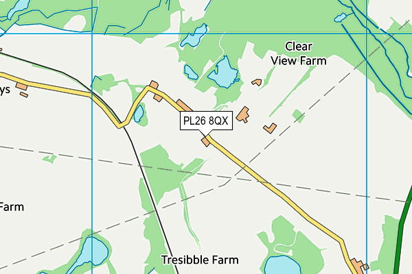 PL26 8QX map - OS VectorMap District (Ordnance Survey)