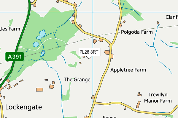 PL26 8RT map - OS VectorMap District (Ordnance Survey)