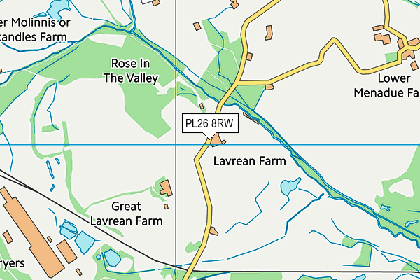 PL26 8RW map - OS VectorMap District (Ordnance Survey)