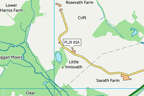 PL26 8SA map - OS VectorMap District (Ordnance Survey)