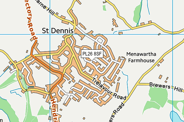 PL26 8SF map - OS VectorMap District (Ordnance Survey)