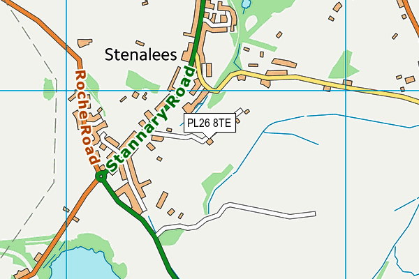 PL26 8TE map - OS VectorMap District (Ordnance Survey)