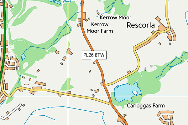 PL26 8TW map - OS VectorMap District (Ordnance Survey)