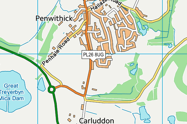 PL26 8UG map - OS VectorMap District (Ordnance Survey)