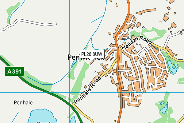 PL26 8UW map - OS VectorMap District (Ordnance Survey)