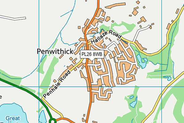 PL26 8WB map - OS VectorMap District (Ordnance Survey)