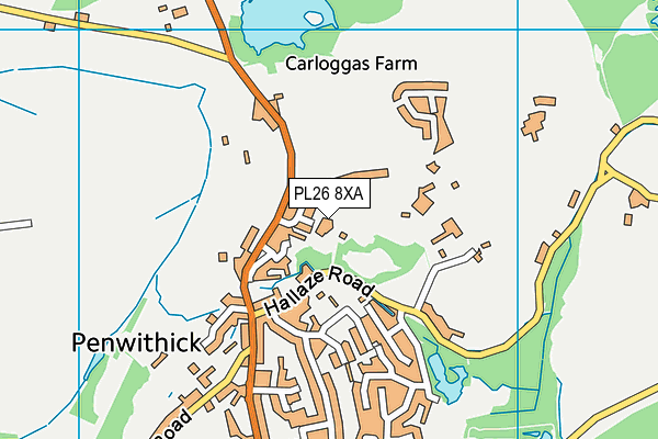 PL26 8XA map - OS VectorMap District (Ordnance Survey)