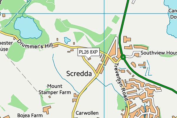 PL26 8XP map - OS VectorMap District (Ordnance Survey)