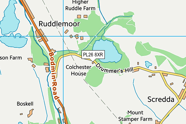 PL26 8XR map - OS VectorMap District (Ordnance Survey)