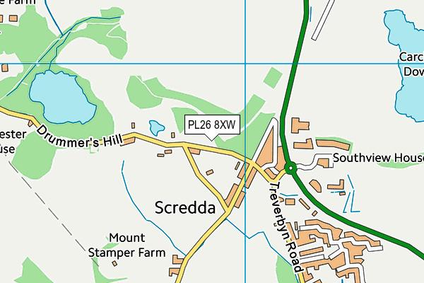 PL26 8XW map - OS VectorMap District (Ordnance Survey)