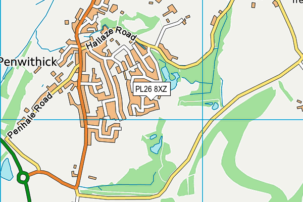 PL26 8XZ map - OS VectorMap District (Ordnance Survey)