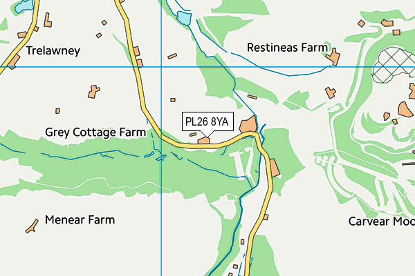 PL26 8YA map - OS VectorMap District (Ordnance Survey)