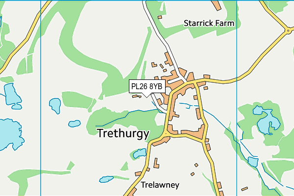 PL26 8YB map - OS VectorMap District (Ordnance Survey)