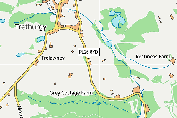 PL26 8YD map - OS VectorMap District (Ordnance Survey)