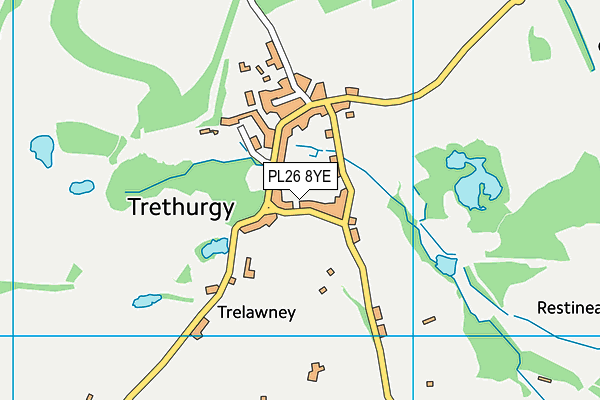 PL26 8YE map - OS VectorMap District (Ordnance Survey)