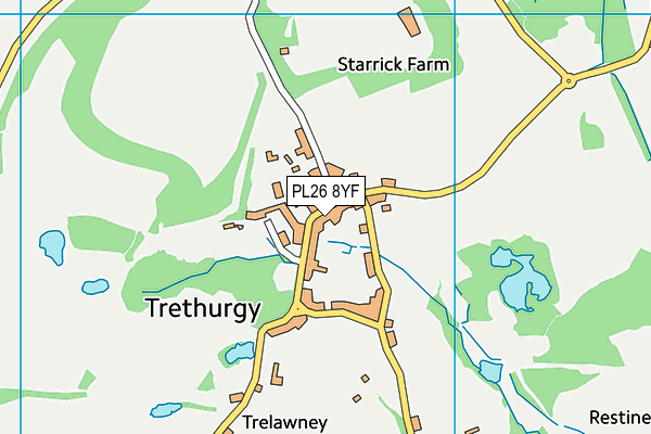 PL26 8YF map - OS VectorMap District (Ordnance Survey)