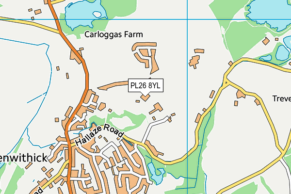 PL26 8YL map - OS VectorMap District (Ordnance Survey)