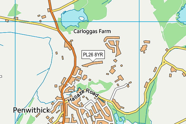 PL26 8YR map - OS VectorMap District (Ordnance Survey)