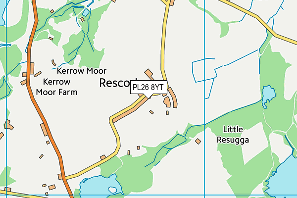 PL26 8YT map - OS VectorMap District (Ordnance Survey)