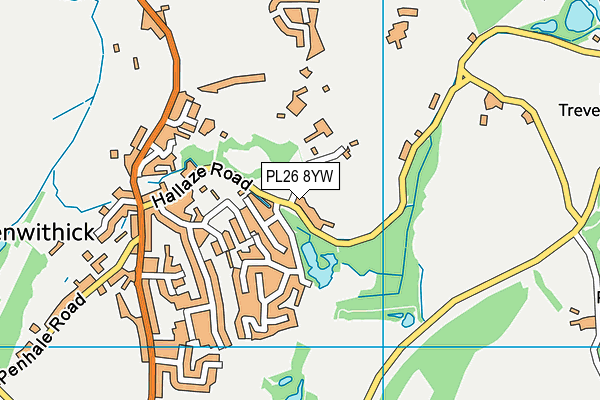 PL26 8YW map - OS VectorMap District (Ordnance Survey)