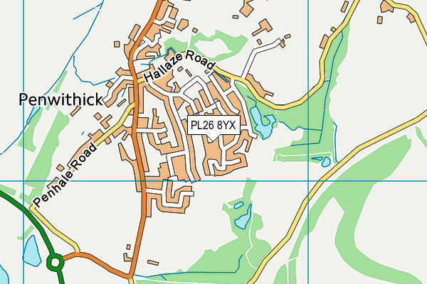 PL26 8YX map - OS VectorMap District (Ordnance Survey)