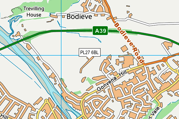 PL27 6BL map - OS VectorMap District (Ordnance Survey)