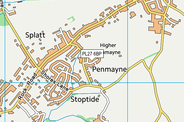 PL27 6BP map - OS VectorMap District (Ordnance Survey)