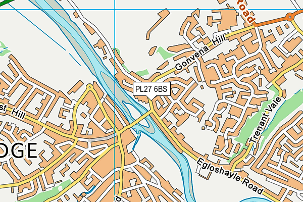 PL27 6BS map - OS VectorMap District (Ordnance Survey)