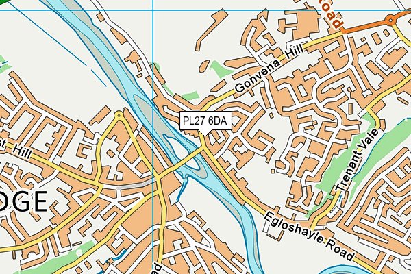 PL27 6DA map - OS VectorMap District (Ordnance Survey)
