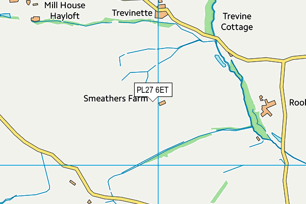 PL27 6ET map - OS VectorMap District (Ordnance Survey)