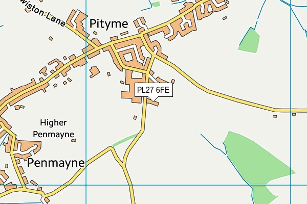 PL27 6FE map - OS VectorMap District (Ordnance Survey)