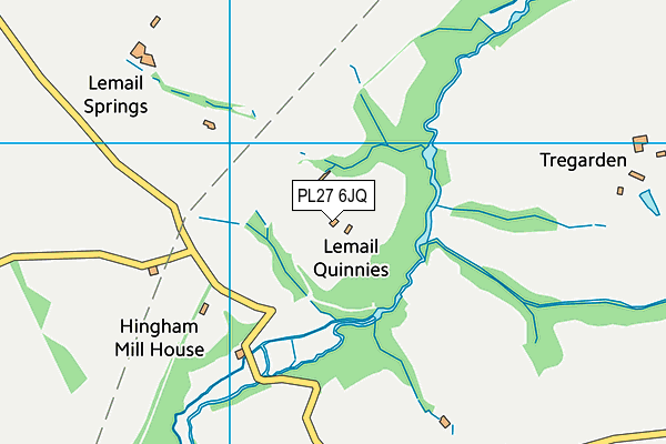 PL27 6JQ map - OS VectorMap District (Ordnance Survey)