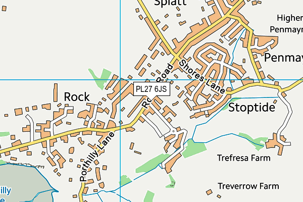 PL27 6JS map - OS VectorMap District (Ordnance Survey)