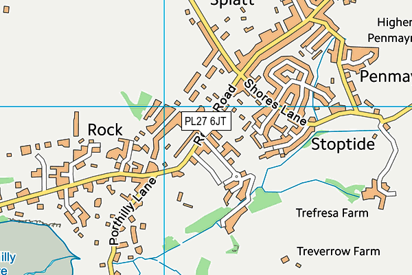 PL27 6JT map - OS VectorMap District (Ordnance Survey)