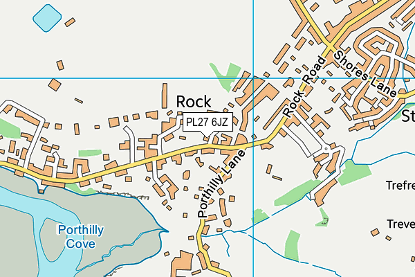 PL27 6JZ map - OS VectorMap District (Ordnance Survey)