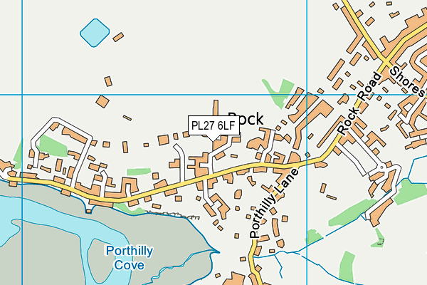PL27 6LF map - OS VectorMap District (Ordnance Survey)