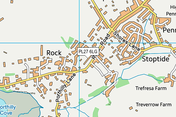 PL27 6LG map - OS VectorMap District (Ordnance Survey)