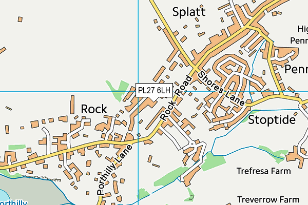 PL27 6LH map - OS VectorMap District (Ordnance Survey)