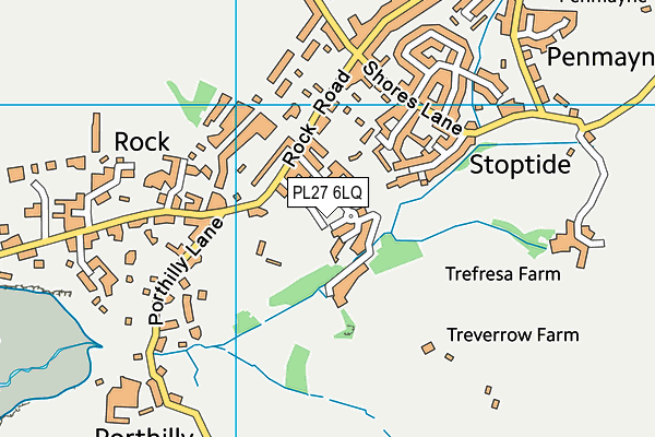 PL27 6LQ map - OS VectorMap District (Ordnance Survey)