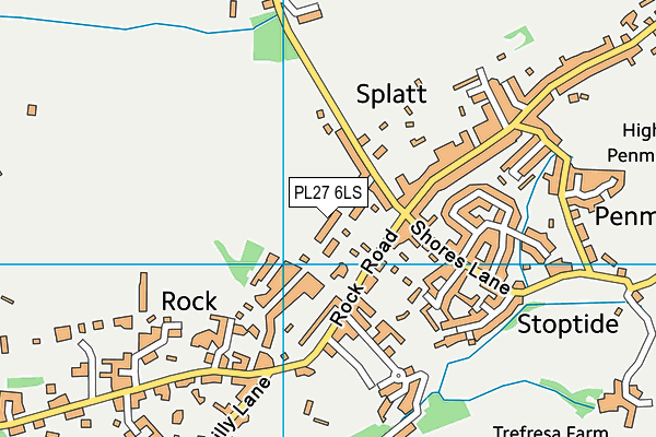 PL27 6LS map - OS VectorMap District (Ordnance Survey)