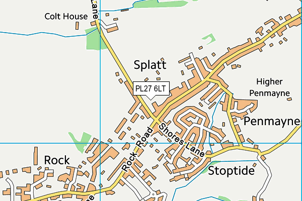 St Minver Playing Field map (PL27 6LT) - OS VectorMap District (Ordnance Survey)