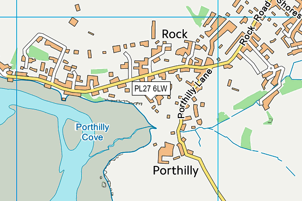 PL27 6LW map - OS VectorMap District (Ordnance Survey)