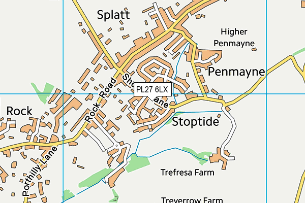 PL27 6LX map - OS VectorMap District (Ordnance Survey)