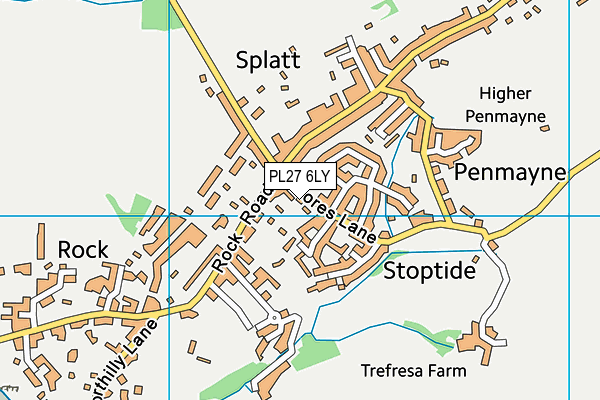 PL27 6LY map - OS VectorMap District (Ordnance Survey)