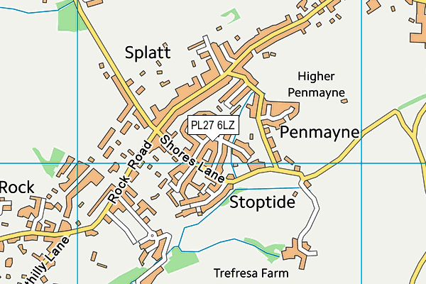 PL27 6LZ map - OS VectorMap District (Ordnance Survey)