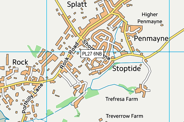 PL27 6NB map - OS VectorMap District (Ordnance Survey)