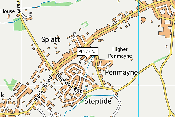 PL27 6NJ map - OS VectorMap District (Ordnance Survey)