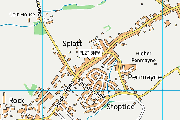 PL27 6NW map - OS VectorMap District (Ordnance Survey)